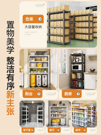 Multi-layer Storage Rack for Home Kitchen Balcony, Heavy Duty Metal Shelf for Luggage and Sundries
