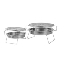 Portable Stainless Steel Charcoal BBQ Grill for Camping and Picnics