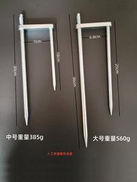Detachable Fishing Umbrella Ground Insert Stand Holder with Storage Box
