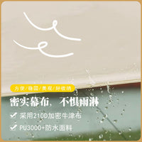 Outdoor Camping Sunshade Tarp with Silver/Blackout Coating, Thickened Waterproof Portable Canopy
