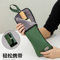 Portable Absorbent Umbrella Storage Bag with Waterproof Exterior for Wet Umbrellas