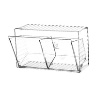 Bathroom Mirror Cabinet Organizer Clear Acrylic Cosmetic Storage Box Wall-Mounted for Cotton Pads Swabs Lipsticks