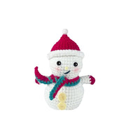 Christmas Snowman Crochet Kit DIY Handmade Doll Knitting Material Pack with English Video Tutorial