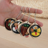 Realistic Teppanyaki Food Keychain Miniature Steak Sushi Bag Charm
