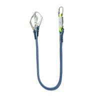 CE EN355 Certified Polyester Safety Lanyard with Shock Absorber and Double Hooks for Fall Protection