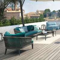 Outdoor Wicker Rattan Sofa Set with Coffee Table for Patio Balcony Villa Terrace