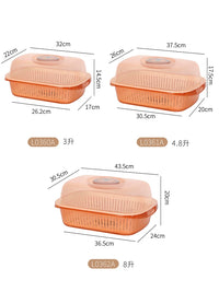 Double-Layer Kitchen Sink Strainer Basket with Lid for Washing Vegetables and Fruits, Dish Drainer and Storage