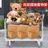 Foldable Mesh Utility Cart with Silent Wheels for Logistics and Shopping