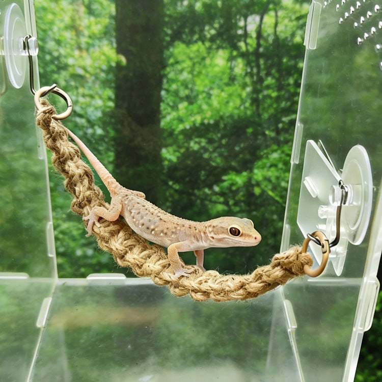 Reptile Hanging Bridge Hammock Climbing Toy for Geckos, Tarantulas, Tree Frogs and Hermit Crabs