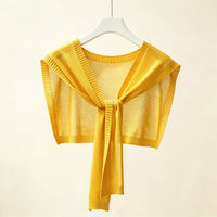 Women's Summer Ice Silk Knit Shawl Collar Scarf