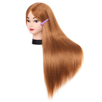Real Hair Mannequin Head for Styling Practice, Cutting, Braiding, and Perming