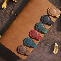 Vintage Crazy Horse Leather Magnetic Bookmark