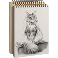 Sketchbook for Artists, 8K A4 Hardcover Sketch Pad, 160gsm Thick Paper, Spiral Bound