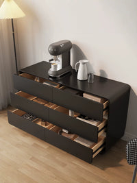 Ultra-Thin Solid Wood Chest of Drawers Modern Minimalist Storage Cabinet for Bedroom Living Room