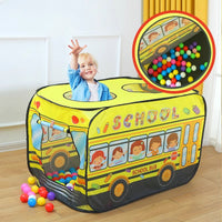 Kids' Foldable Ice Cream Truck Play Tent with Mat or Balls - Indoor Playhouse for Boys and Girls