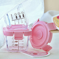 Baby Glass Food Storage Container with Scale, Microwave Safe, High Temperature Resistant