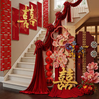Chinese Wedding Room Decor Kit for Bridal Chamber and Living Room