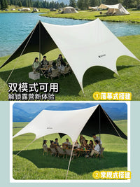 SOYON Quick-Setup Black Glue Tarp Tent for Outdoor Camping, Sun Protection, and Shade
