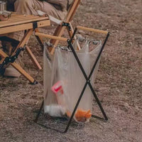 Foldable Outdoor Trash Bag Holder for Camping & BBQ
