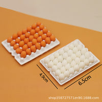 Miniature Simulation Egg Tray with Eggs Dollhouse Food Model Play Toy