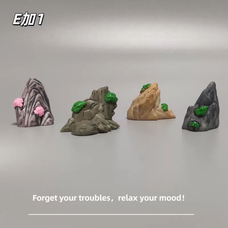 Miniature Resin Mountain Aquarium Ornament for Micro Landscape Decor
