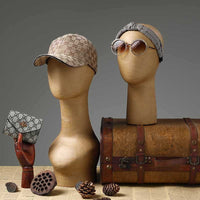 Vintage Mannequin Head Hat Display Stand for Retail Store and Home Organization
