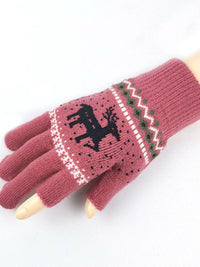 Women's Winter Fingerless Touchscreen Knit Gloves - Warm & Stylish for Driving, Cycling, and Daily Wear