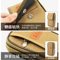 Men's Belt Clip Phone Pouch for Work, Multi-functional Waist Bag for Tools and Smartphones