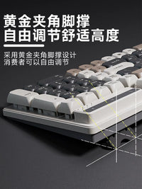 Raylin Suspended Mechanical Feel Wired Keyboard and Mouse Combo for Gaming and Office