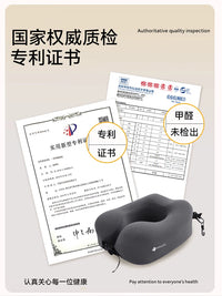 Jueqingsong Memory Foam U-Shaped Travel Neck Pillow for Airplane and Car