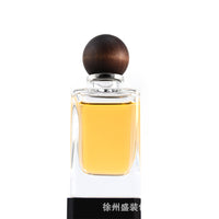 Refillable Clear Glass Perfume Spray Bottle with Wood Ball Cap