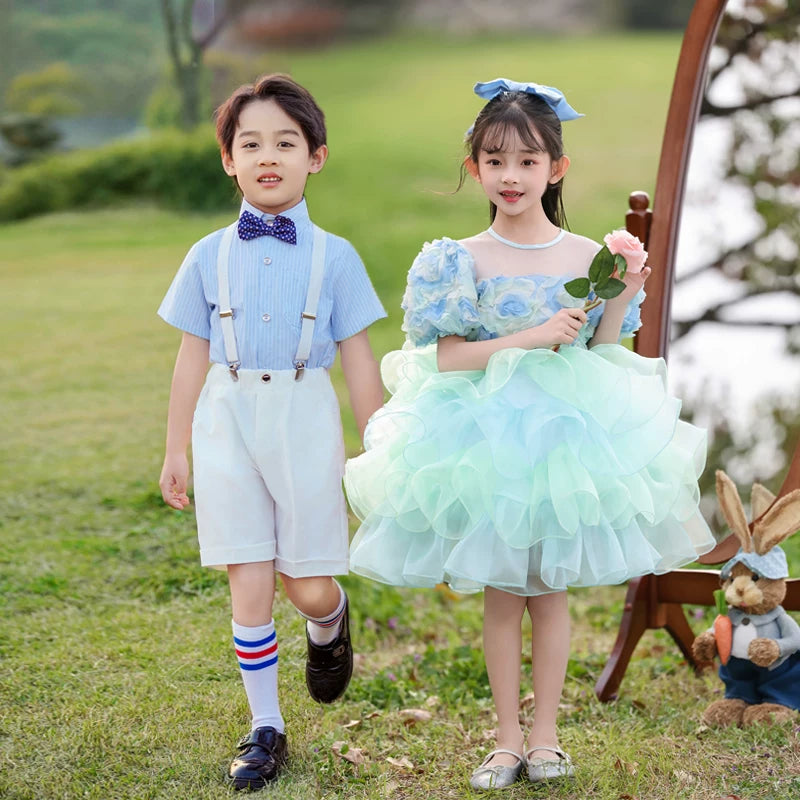 Girls' Princess Performance Dress for Kindergarten Dance & Chorus