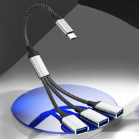 Type-C/USB to Dual USB 2.0 Hub Adapter for Data Transfer and Charging
