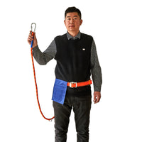 Single Waist Safety Harness for Outdoor Work, Rock Climbing, and High-Altitude Operations with Buffer Lanyard