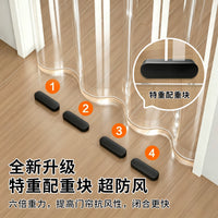 Transparent Thermal Insulated Door Curtain for Air Conditioning Windproof Kitchen Living Room Balcony