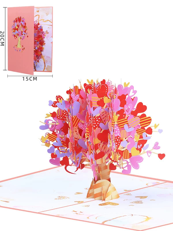 3D Pop-Up Valentine's Day Greeting Card for Lovers