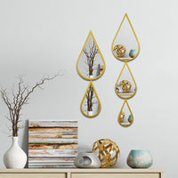 Teardrop Decorative Wall Mirror Set for Living Room Entryway