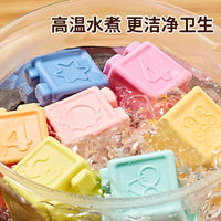 Soft Silicone Stacking Building Blocks Set for Babies, Teething Toy & Early Education