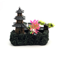 Aquarium Pagoda Tower Ornament Fish Tank Landscape Decoration Resin Craft
