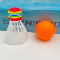Kids' Badminton Racket Set with Tennis Balls for Outdoor Play and Parent-Child Interaction