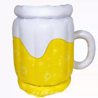 Inflatable Floating Beer Mug Ice Bucket for Summer Pool Parties