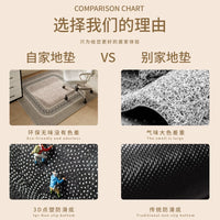Square Office Chair Mat for Hardwood Floors and Carpets, Non-Slip Floor Protector for Home and Office
