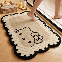 Diatomaceous Earth Bath Mat Super Absorbent Non-Slip Cartoon Irregular Shower Floor Mat