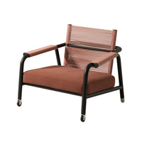 Outdoor Wicker Rattan Patio Bistro Set with Coffee Table and Armchairs