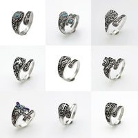Geometric Intersecting Hollow Celtic Knot Ring for Women, Adjustable Open Ring