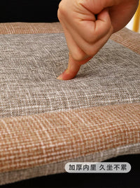 Thickened Cotton Linen Seat Cushion for Office, Dining Chair, or Stool