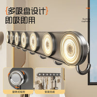 Suction Cup Door Back Hook Rack Wall Mounted Punch-Free Heavy Duty Coat Key Organizer