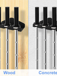 Vertical Wall-Mounted Barbell Storage Rack for Home Gyms