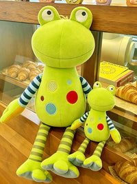 Comfort Clown Frog Plush Toy Cartoon Green Frog Stuffed Animal Soothing Pillow Doll Kids Gift
