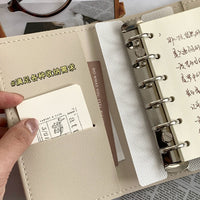 A7 Vintage Tri-Fold Leather Planner with 20mm Rings and Refill Pages